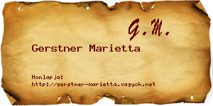 Gerstner Marietta névjegykártya